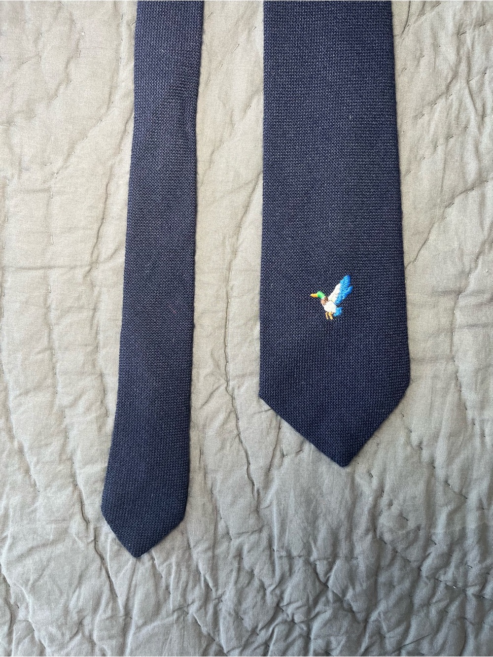 Ram Tie Maker, Mallard Duck Tie, Navy Blue